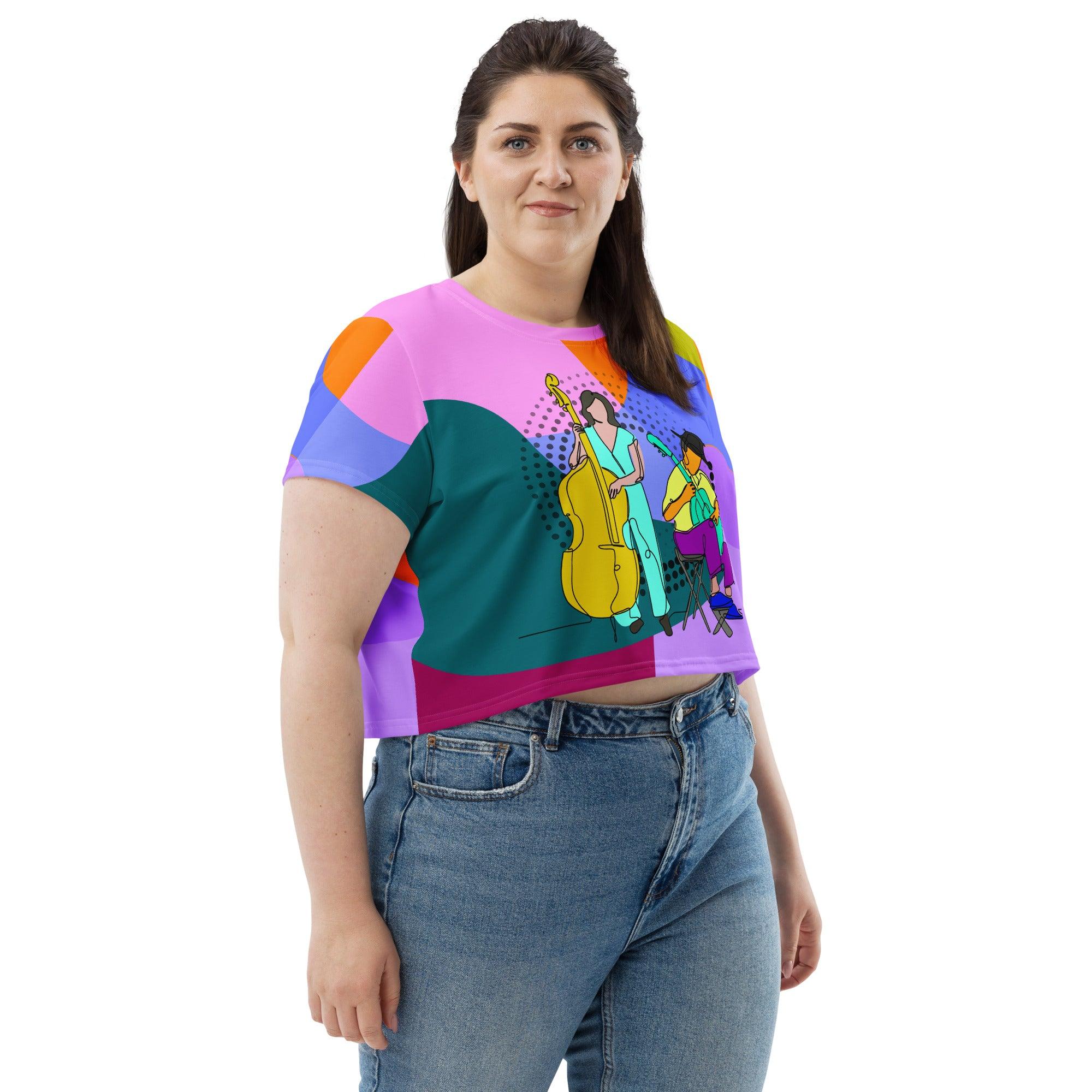 Band Of Musicians All-Over Print Crop Tee - Beyond T-shirts