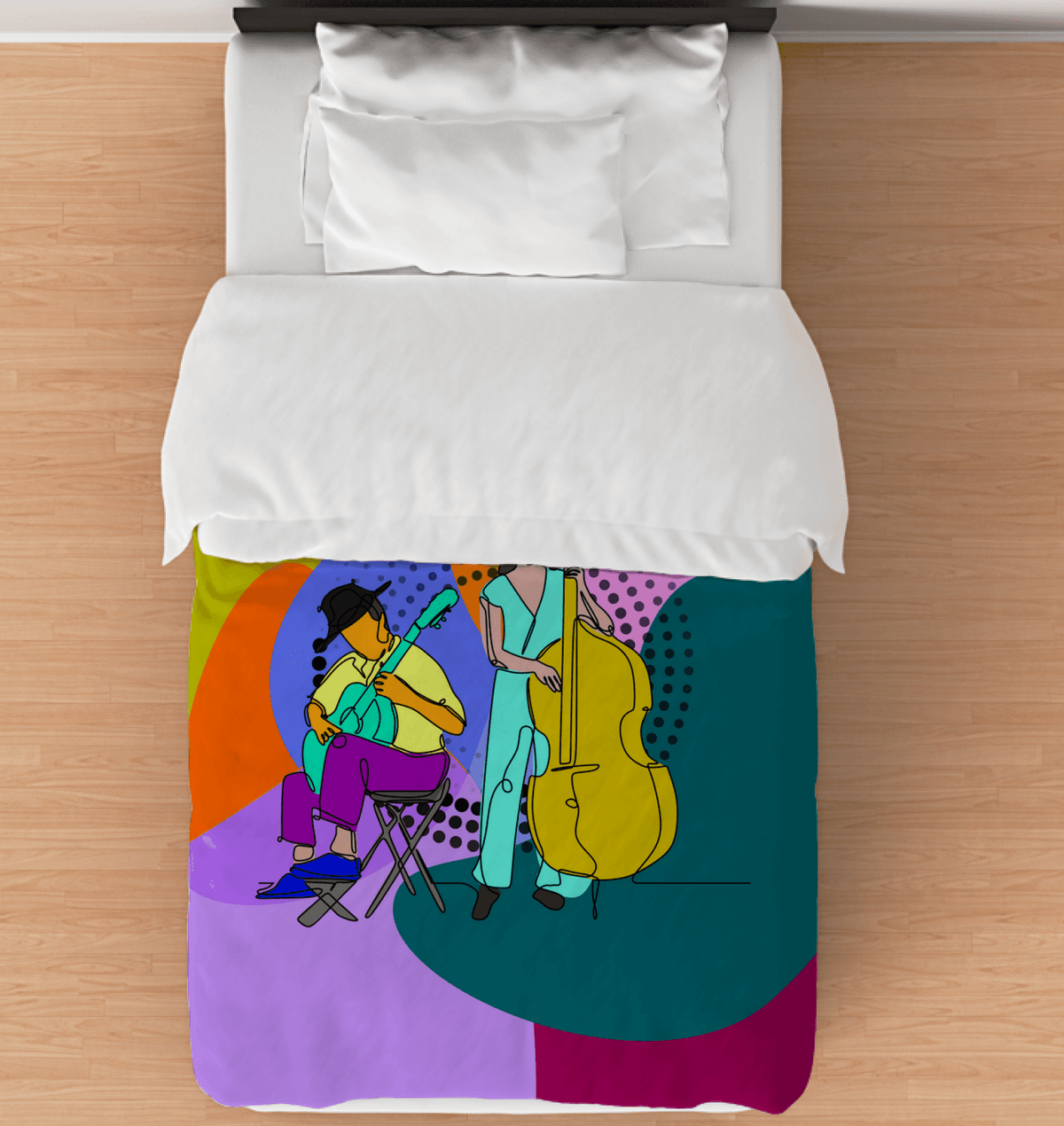 Band Of Musicians Duvet Cover - Beyond T-shirts