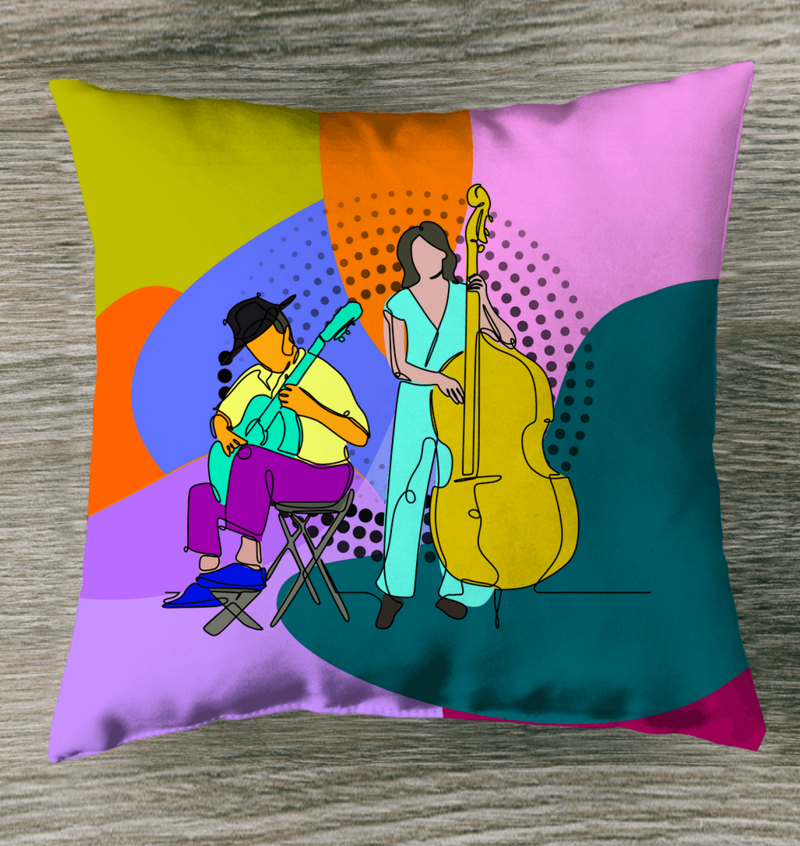 Band Of Musicians Indoor Pillow - Beyond T-shirts