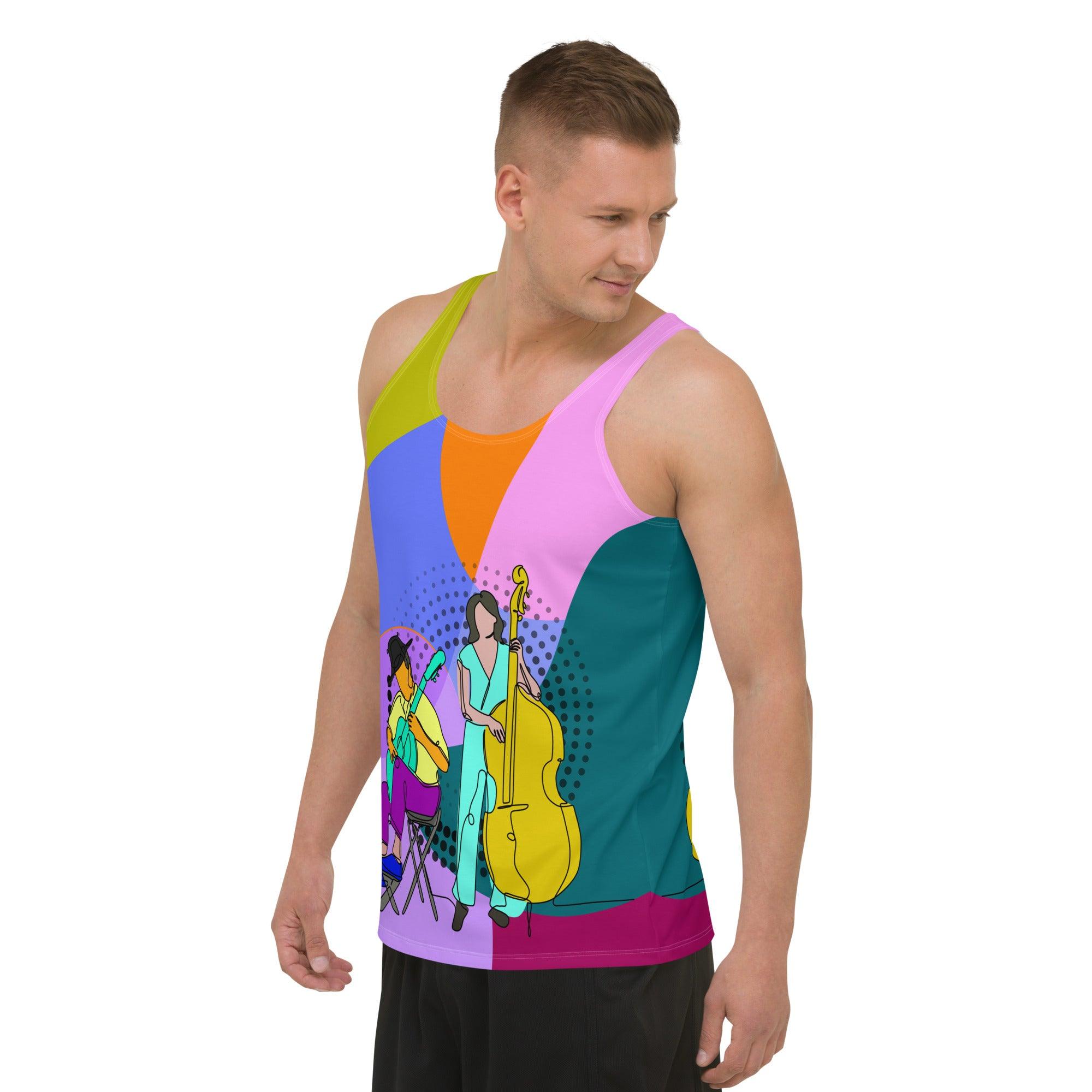 Unisex Tank Top with Musical Design