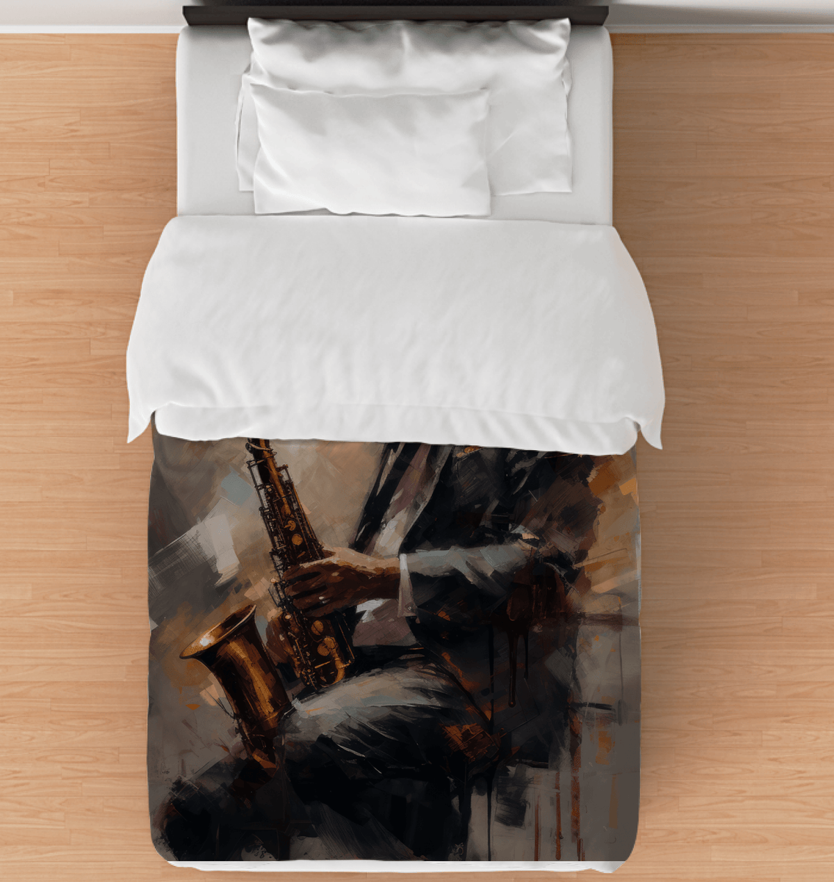 Beat Blast Comforter - Twin size with musical note design on a cozy bedding.