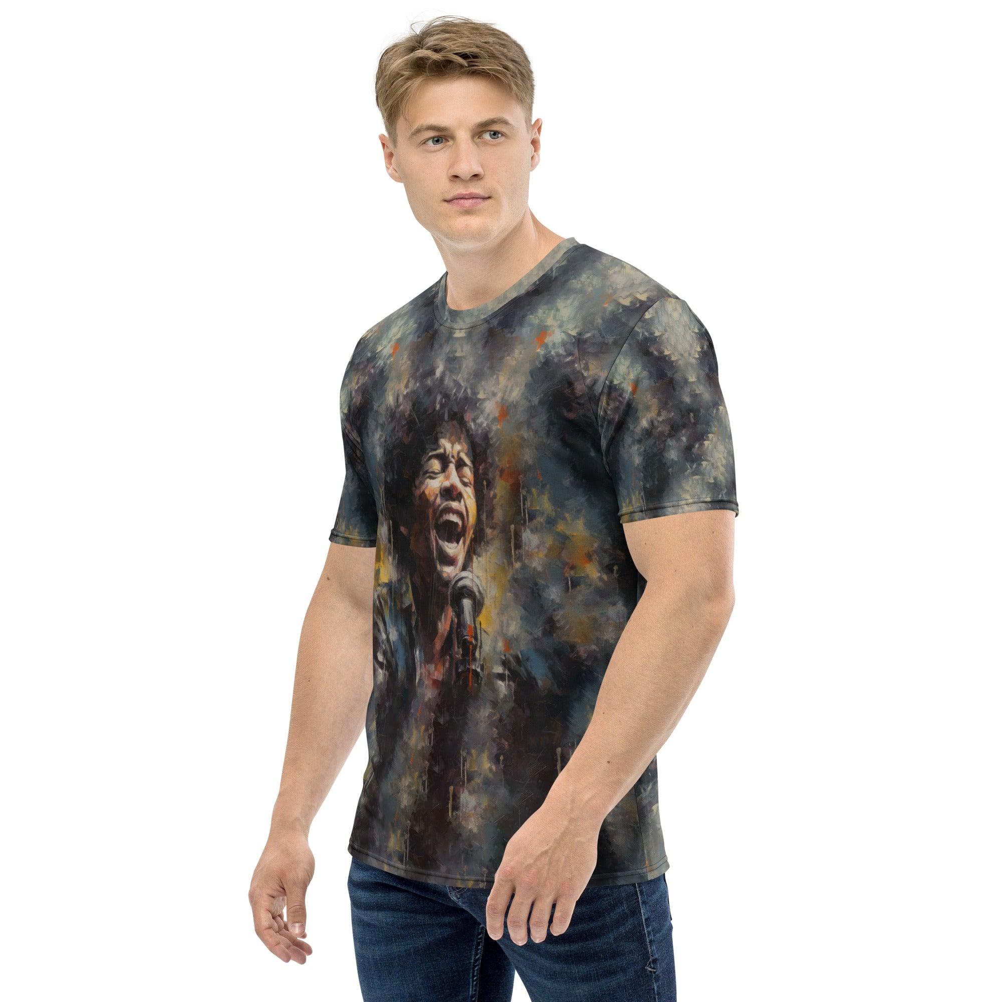 Model wearing Beat Boulevard Men's T-Shirt casual style