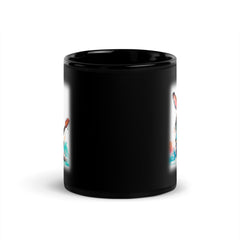 Flutist’s Frothy Fantasy Black Mug