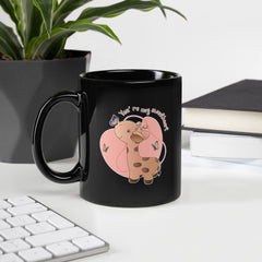 You Are My Sweet Heart Black Glossy Mug