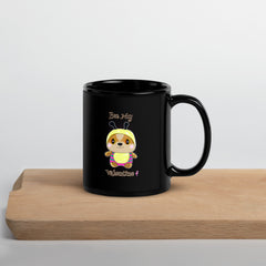 Bee My Valentine Black Glossy Mug