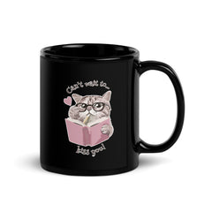 Cant Wait To Kiss You  Black Glossy Mug