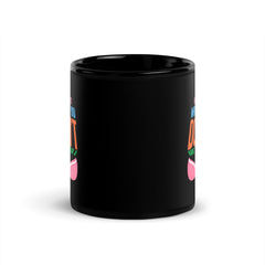 Artful Typography Black Glossy Mug - Beyond T-shirts