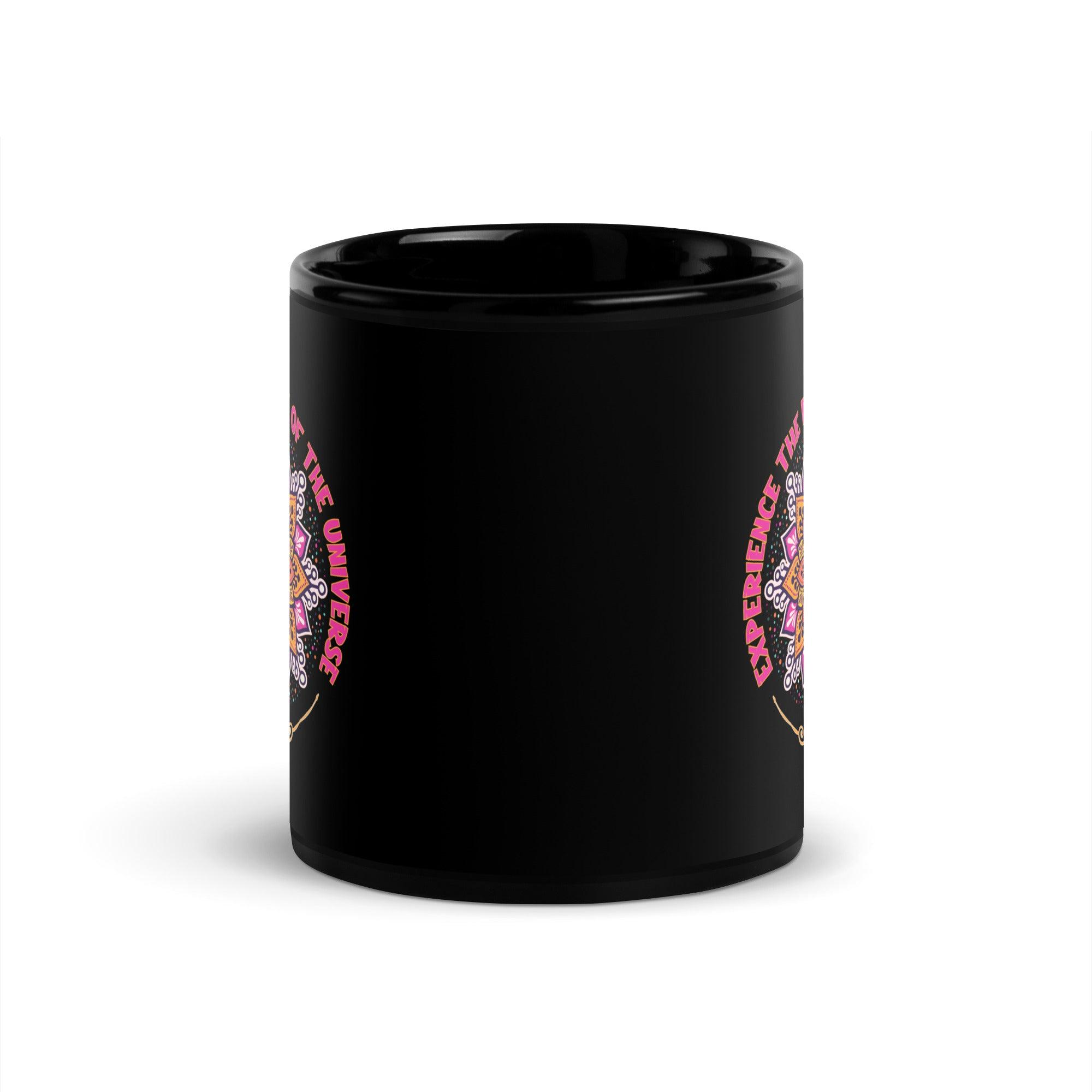 Astral Sip Mandala Black Glossy Mug - Beyond T-shirts