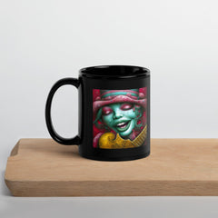 Whimsical Wonders II Black Glossy Mug.