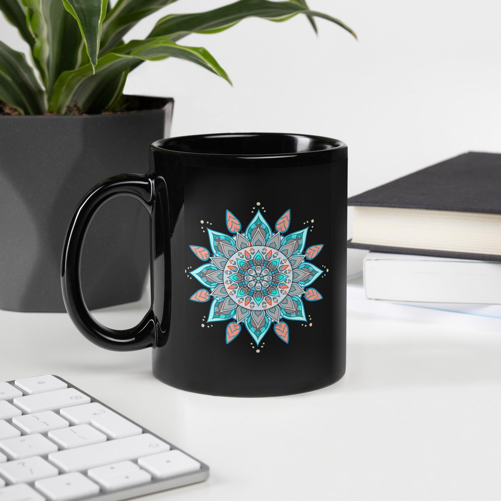 Intricate Mandala Charms Black Mug - Beyond T-shirts