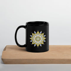 Sleek Black Mandala Delight Mug - Beyond T-shirts