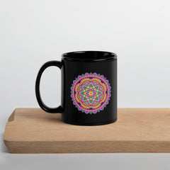 Mandala Illumination Black Mug - Beyond T-shirts