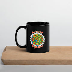 Zen Garden Zenith -Mandala Black Glossy Mug - Beyond T-shirts