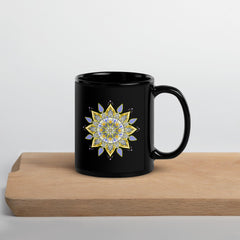 Sleek Black Mandala Delight Mug - Beyond T-shirts