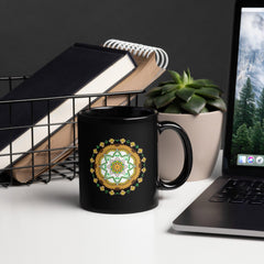 Black Glossy Mandala Magic Mug - Beyond T-shirts