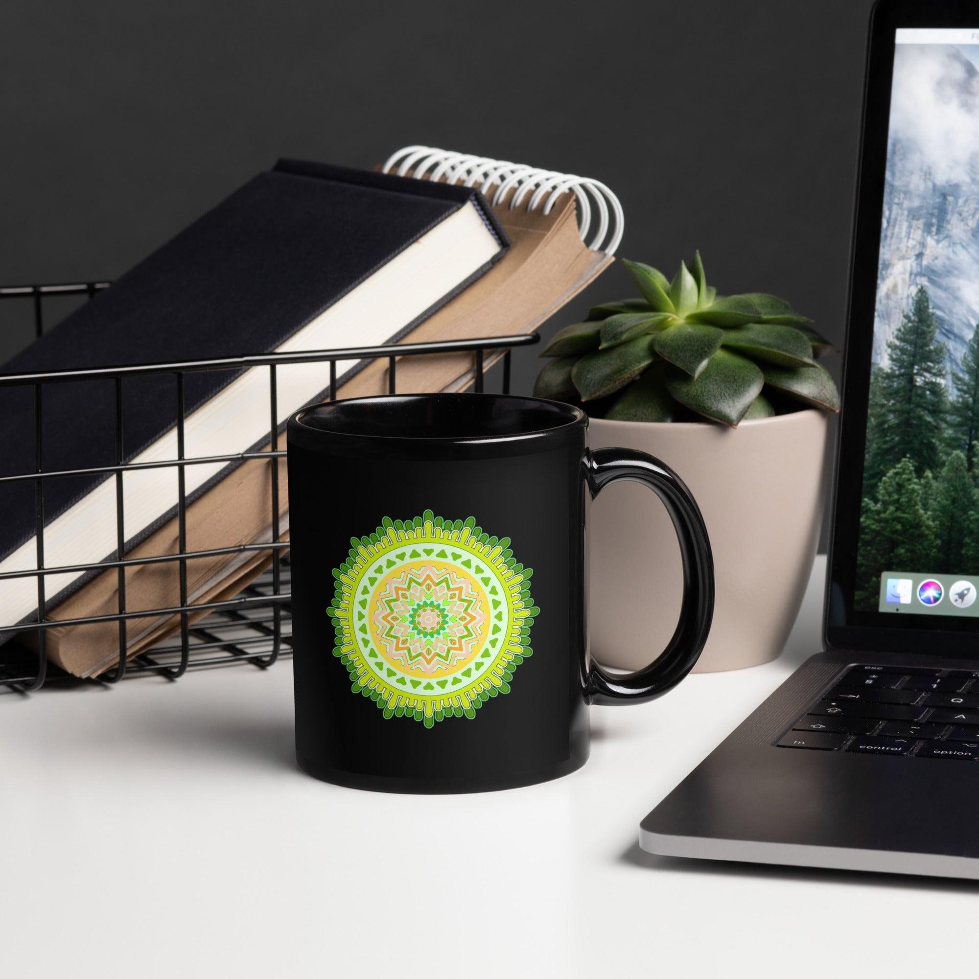 Mandala Luminance On Black Mug - Beyond T-shirts