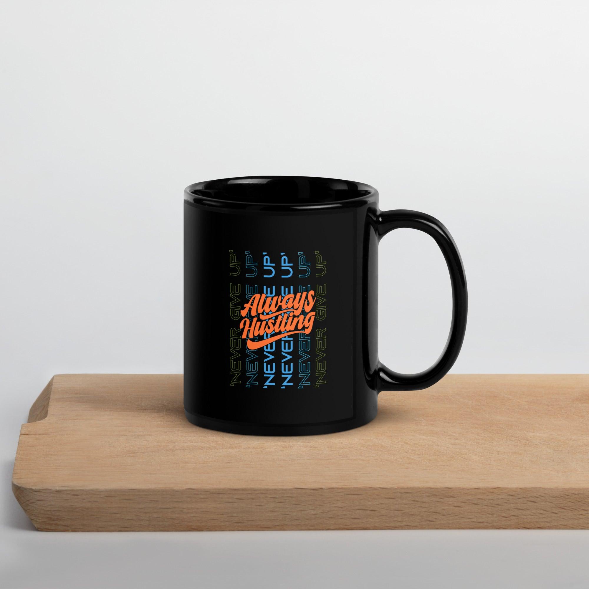 Modern Calligraphy Black Glossy Mug - Beyond T-shirts