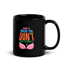 Artful Typography Black Glossy Mug - Beyond T-shirts