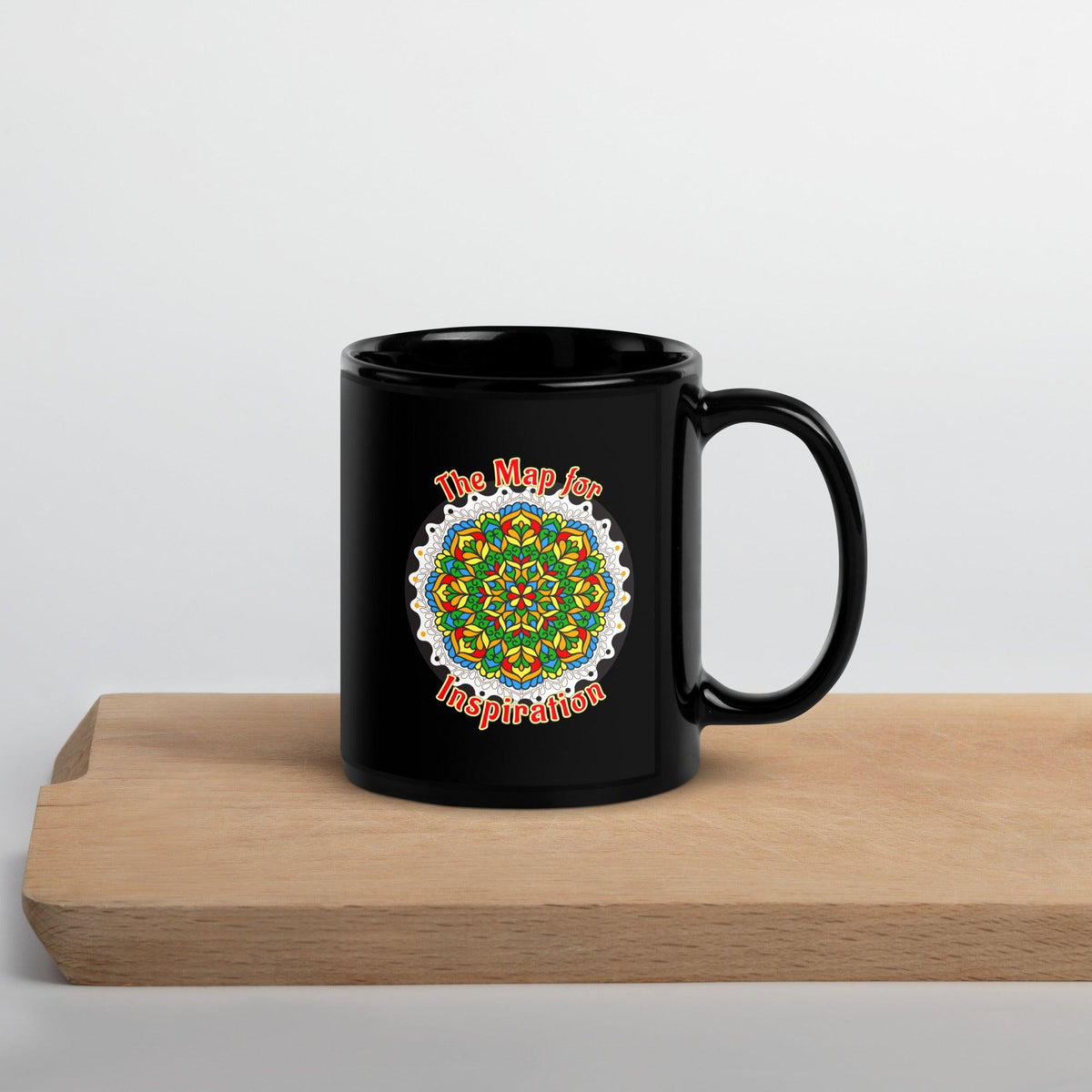 Zen Garden Zenith -Mandala Black Glossy Mug - Beyond T-shirts