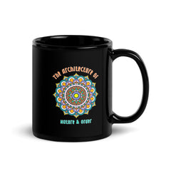 Chakra Awakening Mandala Black Glossy Mug - Beyond T-shirts