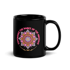 Astral Sip Mandala Black Glossy Mug - Beyond T-shirts