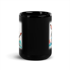 Flutist’s Frothy Fantasy Black Mug