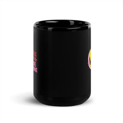 Kiss Me & Be Mine Black Glossy Mug