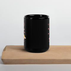 What I Want Black Glossy Mug