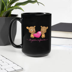 Together Forever Black Glossy Mug