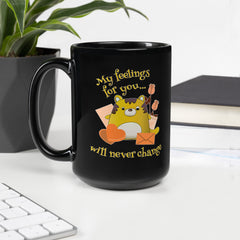 Feelings For You Black Glossy Mug