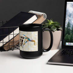 Yoga-inspired Cobra Pose Energy glossy coffee mug.