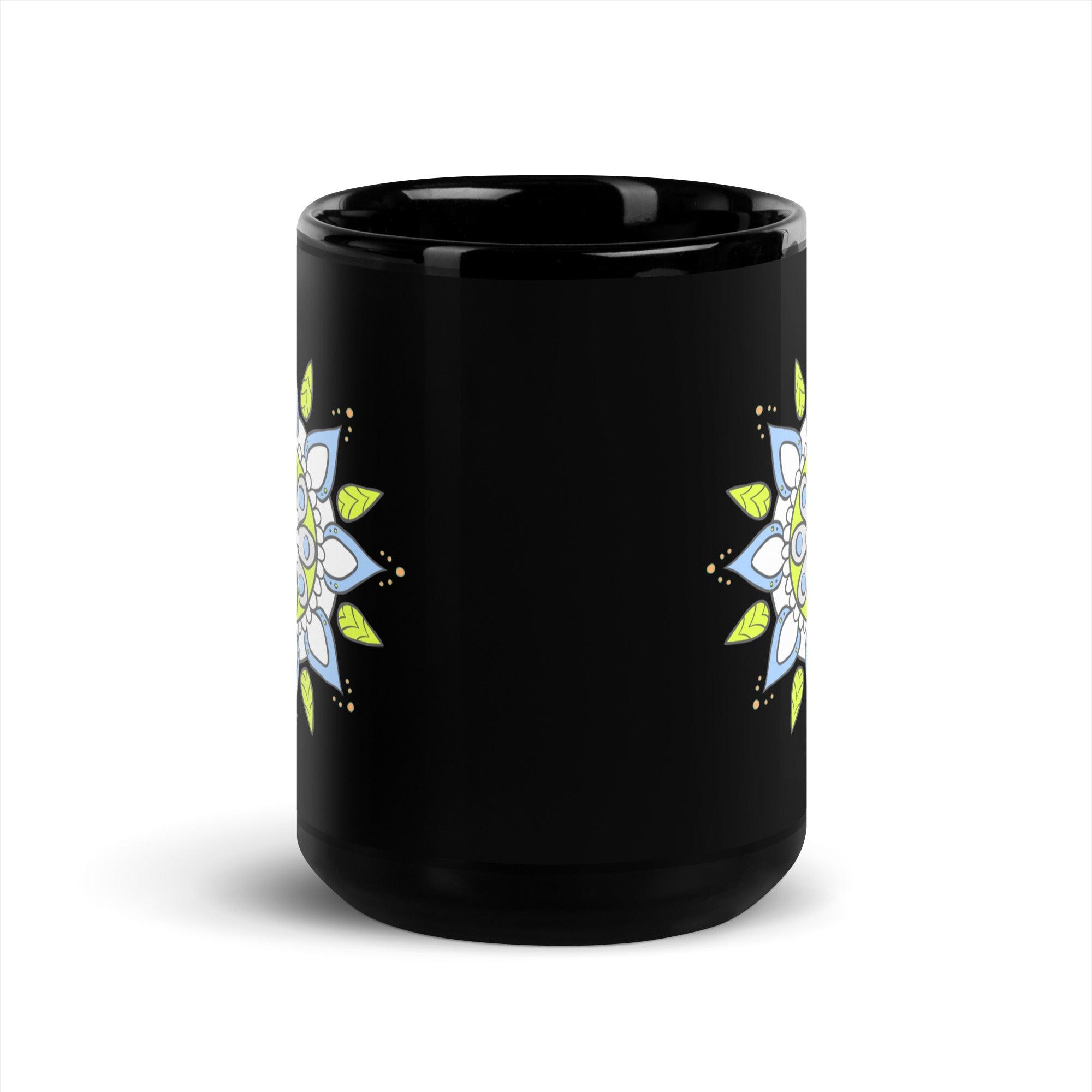 Golden Mandala Enchantment Black Mug - Beyond T-shirts