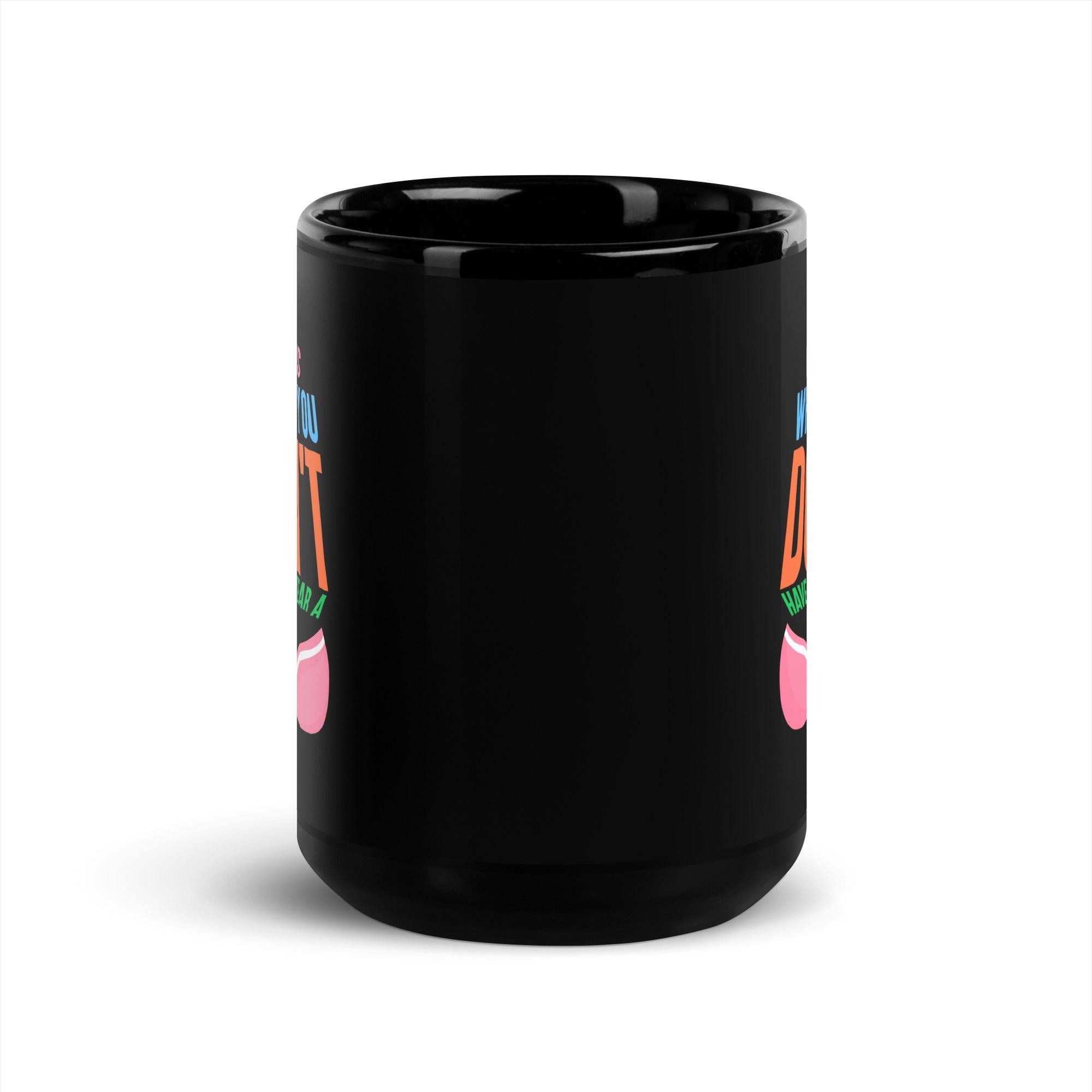 Artful Typography Black Glossy Mug - Beyond T-shirts