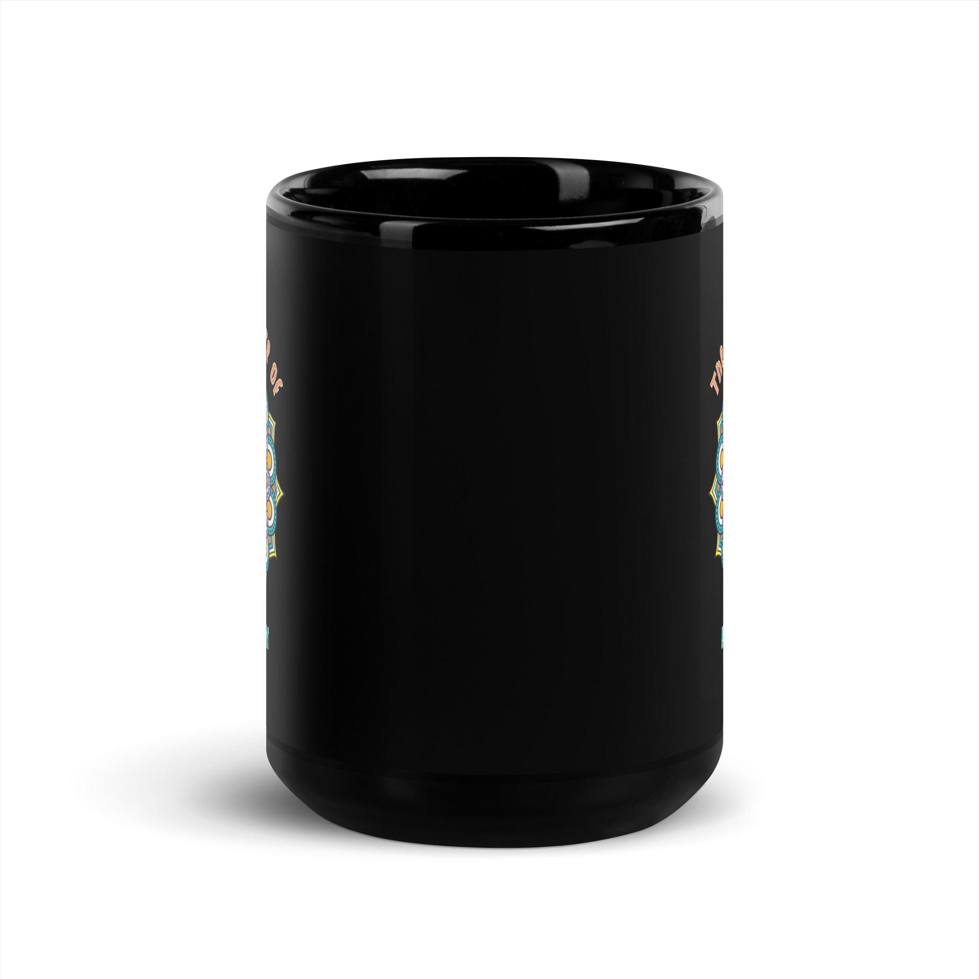 Chakra Awakening Mandala Black Glossy Mug - Beyond T-shirts