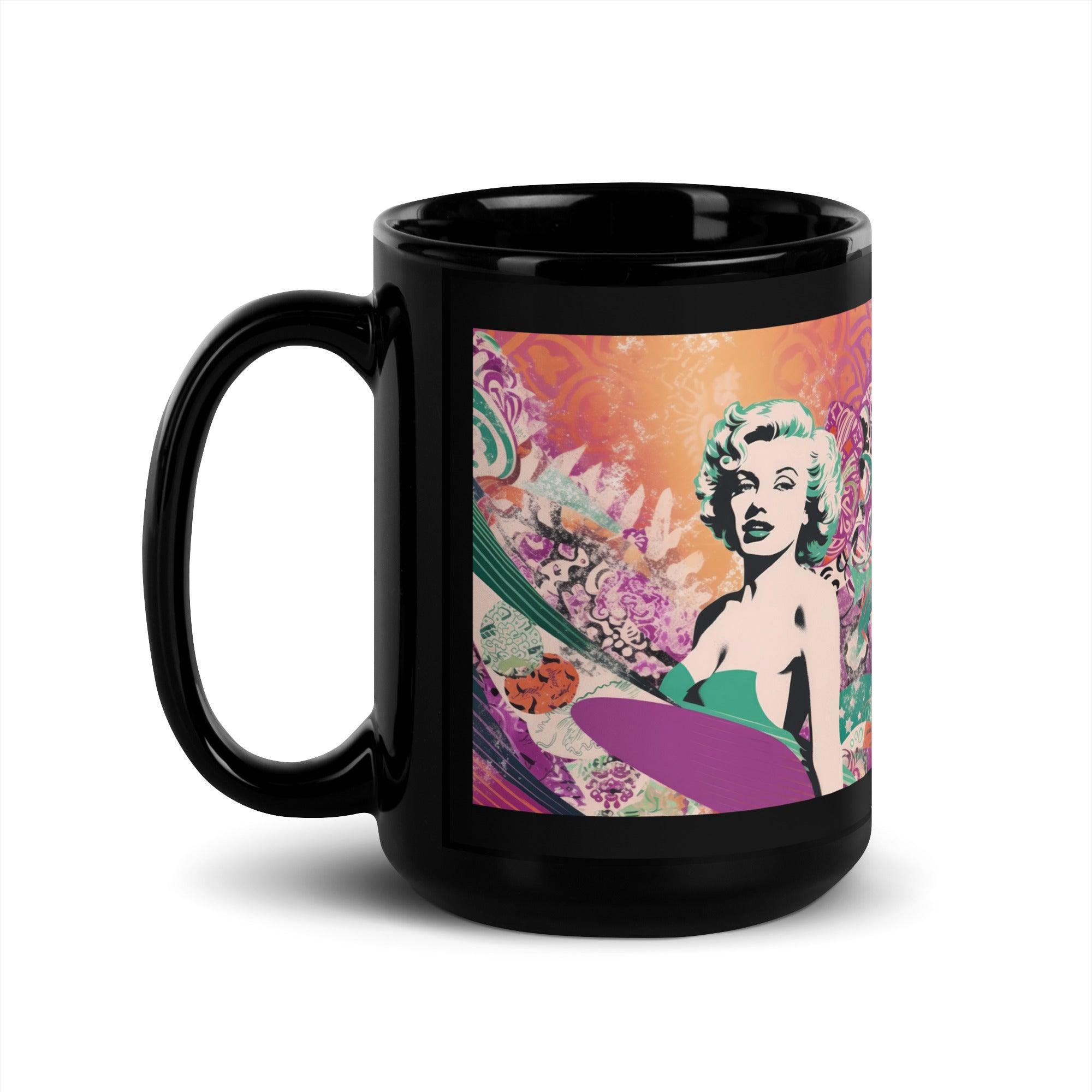 Durable and chic Surfing 5 02 Glossy Black Mug for an inspired start to the day.