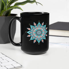 Intricate Mandala Charms Black Mug - Beyond T-shirts