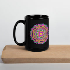 Mandala Illumination Black Mug - Beyond T-shirts