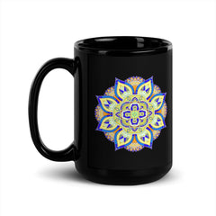 Mandala Tranquility On Black Mug - Beyond T-shirts