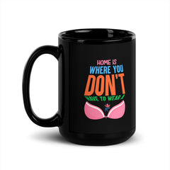 Artful Typography Black Glossy Mug - Beyond T-shirts