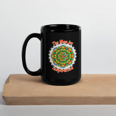 Zen Garden Zenith -Mandala Black Glossy Mug - Beyond T-shirts