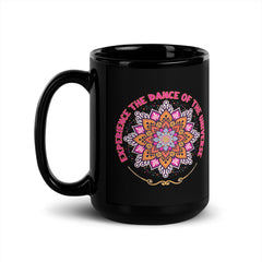 Astral Sip Mandala Black Glossy Mug - Beyond T-shirts