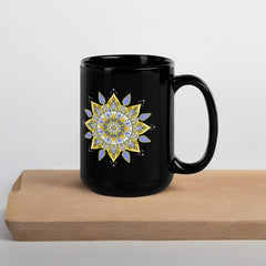 Sleek Black Mandala Delight Mug - Beyond T-shirts