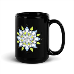 Golden Mandala Enchantment Black Mug - Beyond T-shirts