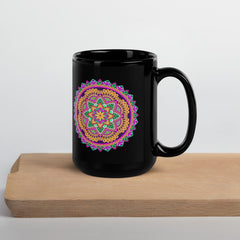 Mandala Illumination Black Mug - Beyond T-shirts