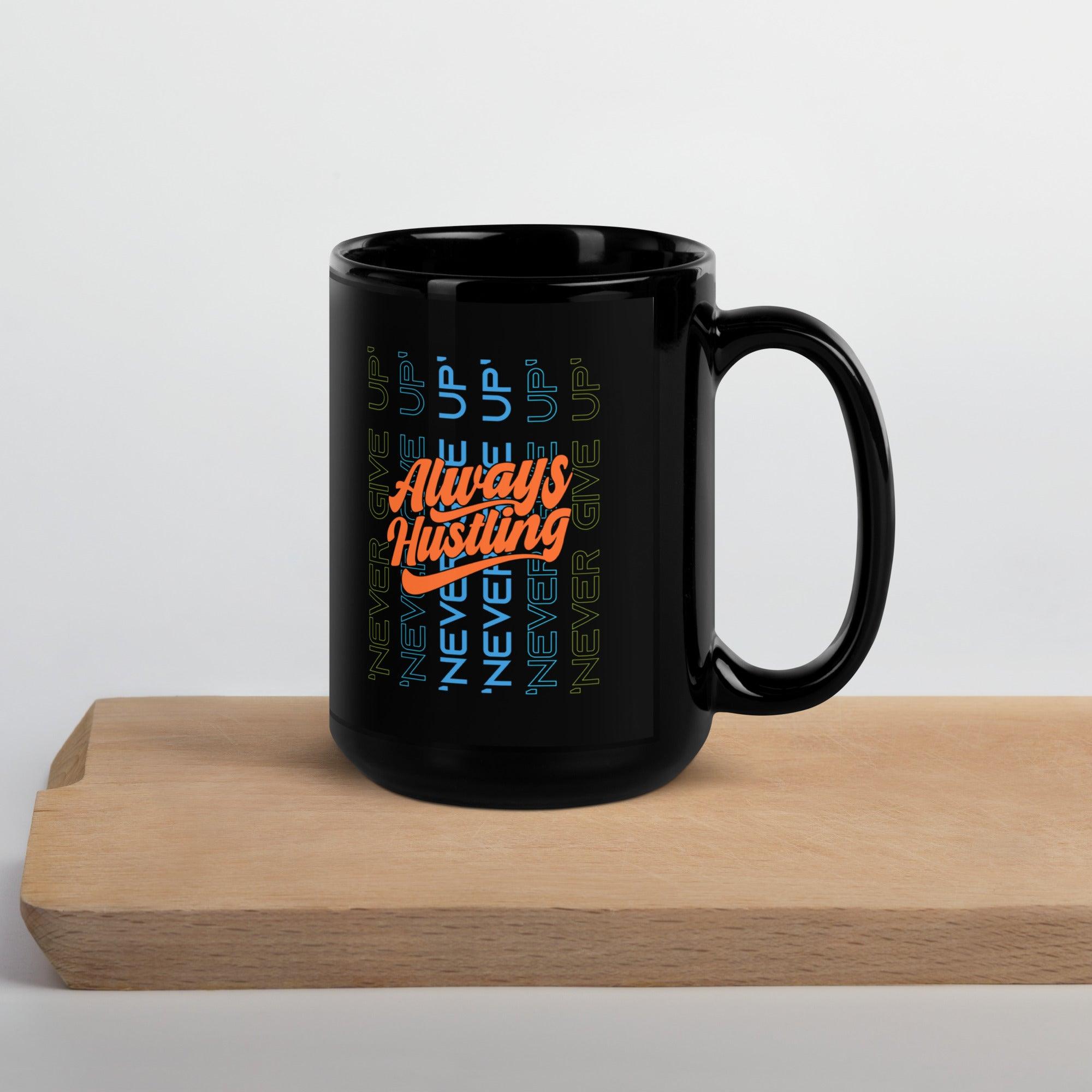 Modern Calligraphy Black Glossy Mug - Beyond T-shirts