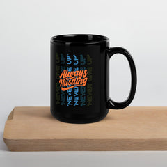 Modern Calligraphy Black Glossy Mug - Beyond T-shirts