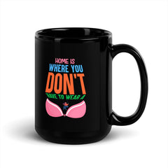 Artful Typography Black Glossy Mug - Beyond T-shirts