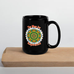 Zen Garden Zenith -Mandala Black Glossy Mug - Beyond T-shirts