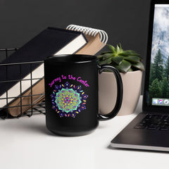 Cosmic Wonder Mandala Black Glossy Mug - Beyond T-shirts