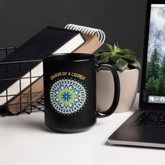 Celtic Knot Connection Mandala Black Glossy Mug - Beyond T-shirts